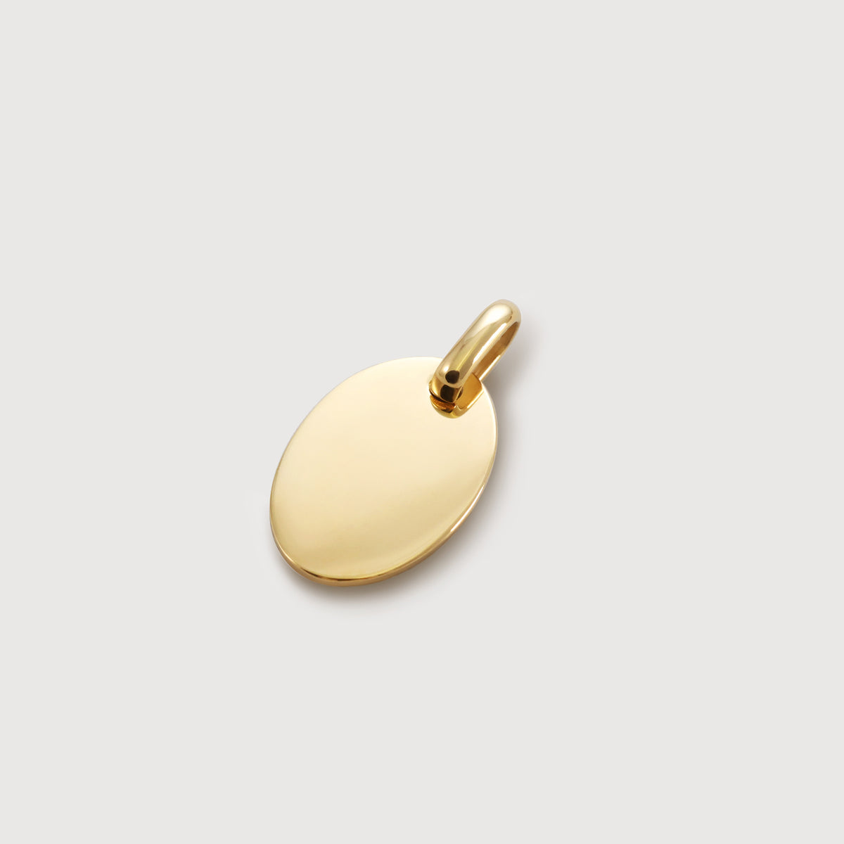 Zusatz-Gravurplättchen oval in Gold – unbeschriebenes ovales Plättchen zum Anhängen