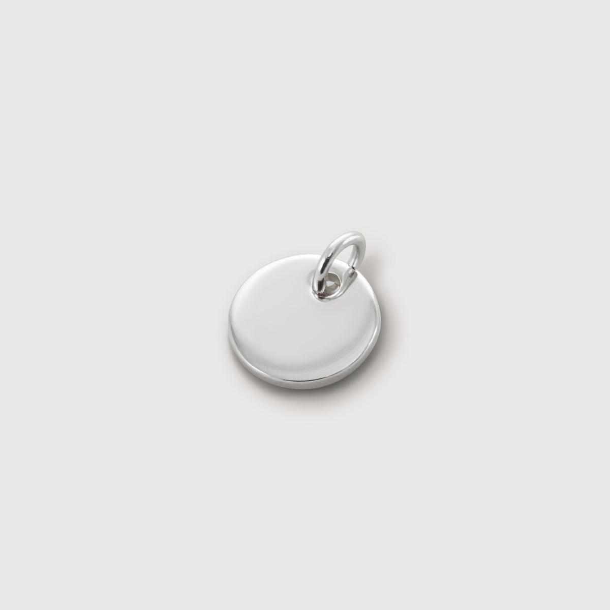 Zusatz-Gravurplättchen 8mm rund in Silber - unbeschriftetes rundes Plättchen zum Gravieren