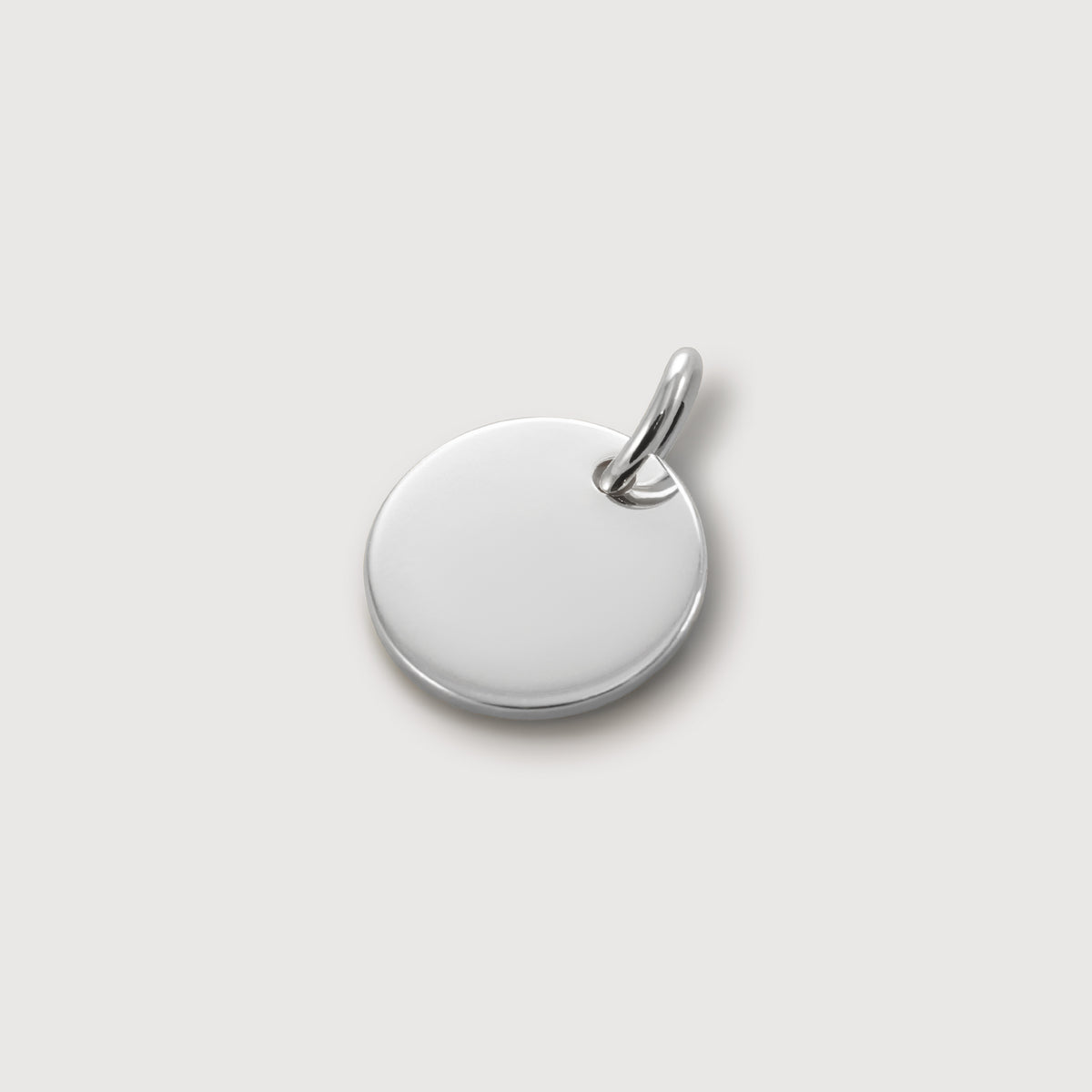 Zusatz-Gravurplättchen 12mm rund in Silber - unbeschriftetes rundes Plättchen zum Gravieren