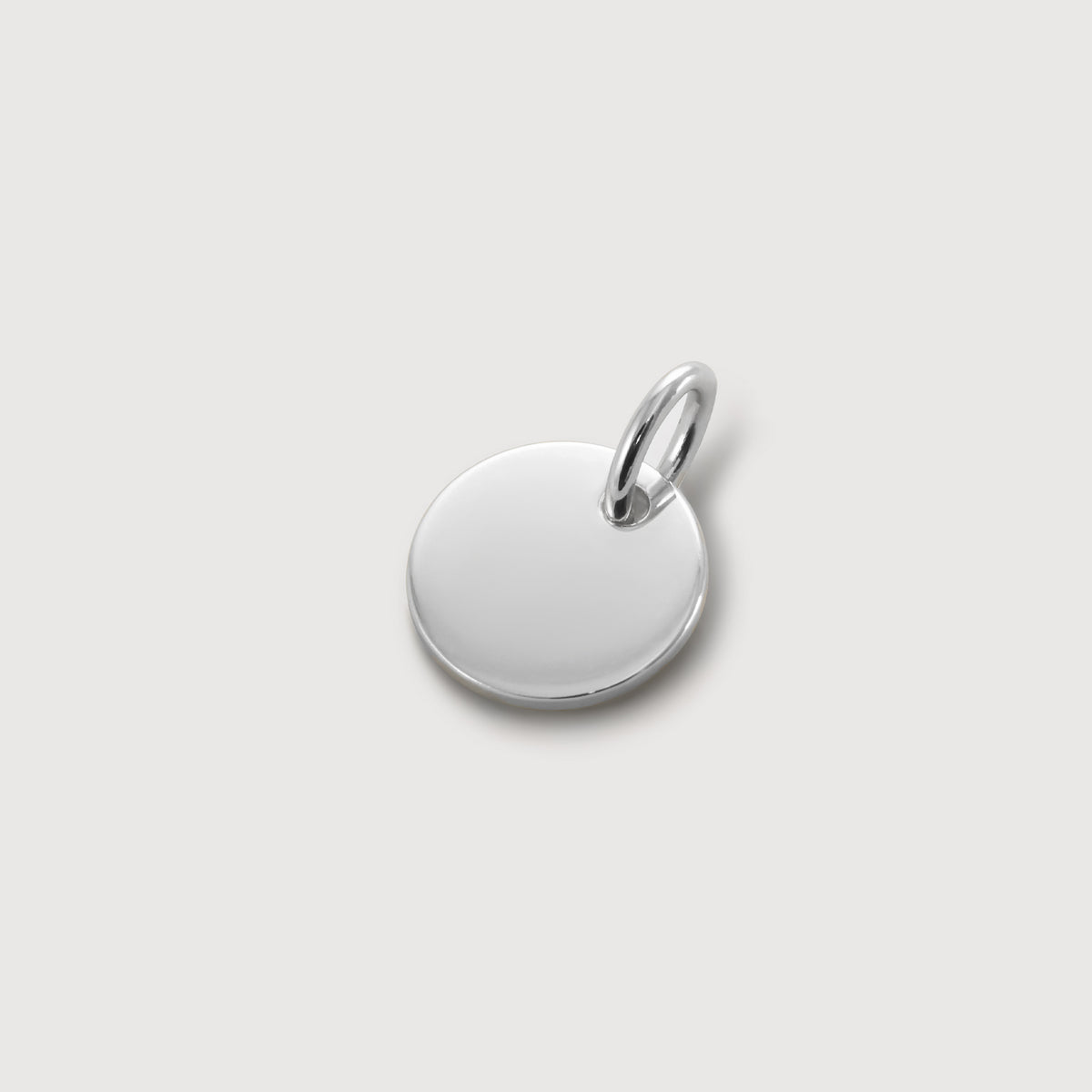Zusatz-Gravurplättchen 10mm rund in Silber - unbeschriftetes rundes Plättchen zum Gravieren