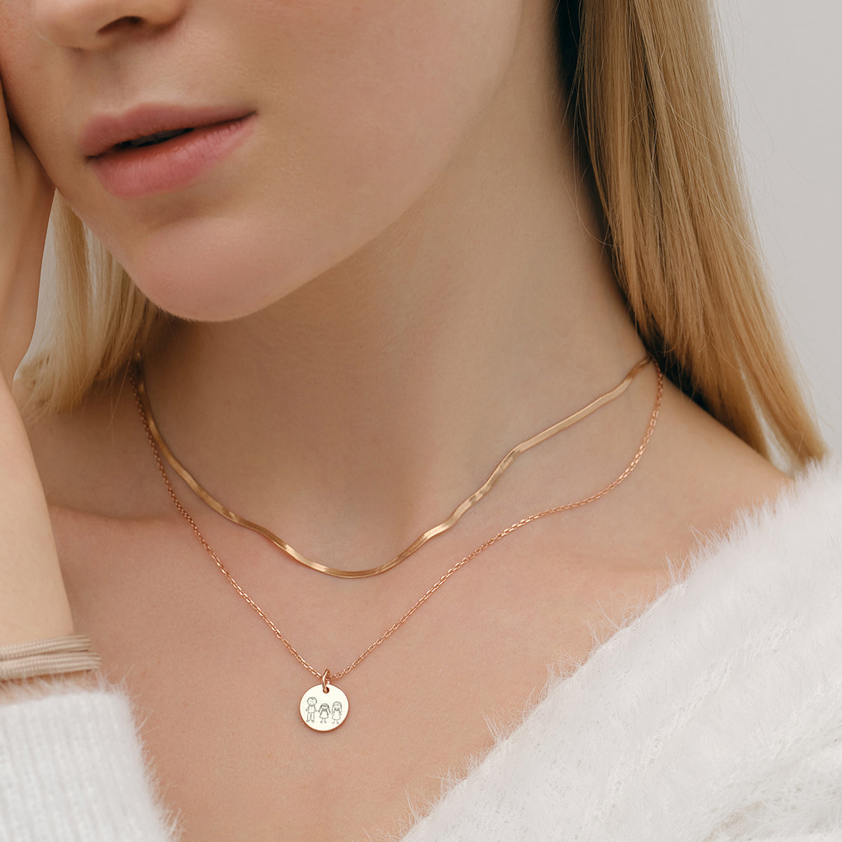 Familienkette mit Wunschgravur – Dein Design, deine Familie-15.05.2026 下架 Damen Halskette VIVIANNASCHMUCK