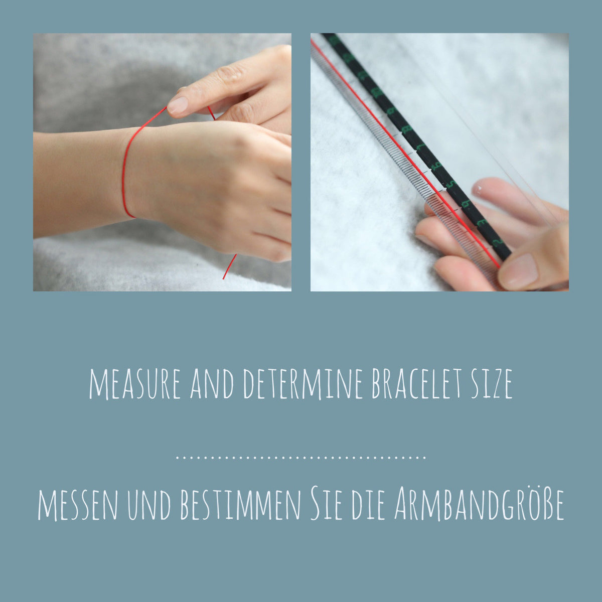 Lederarmband mit Gravur, Anleitung zum Ausmessen des Handgelenks für die richtige Armbandgröße