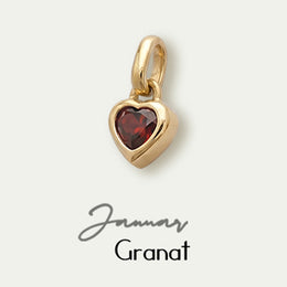 Capricorn's lucky stone: a heart-shaped garnet in deep red