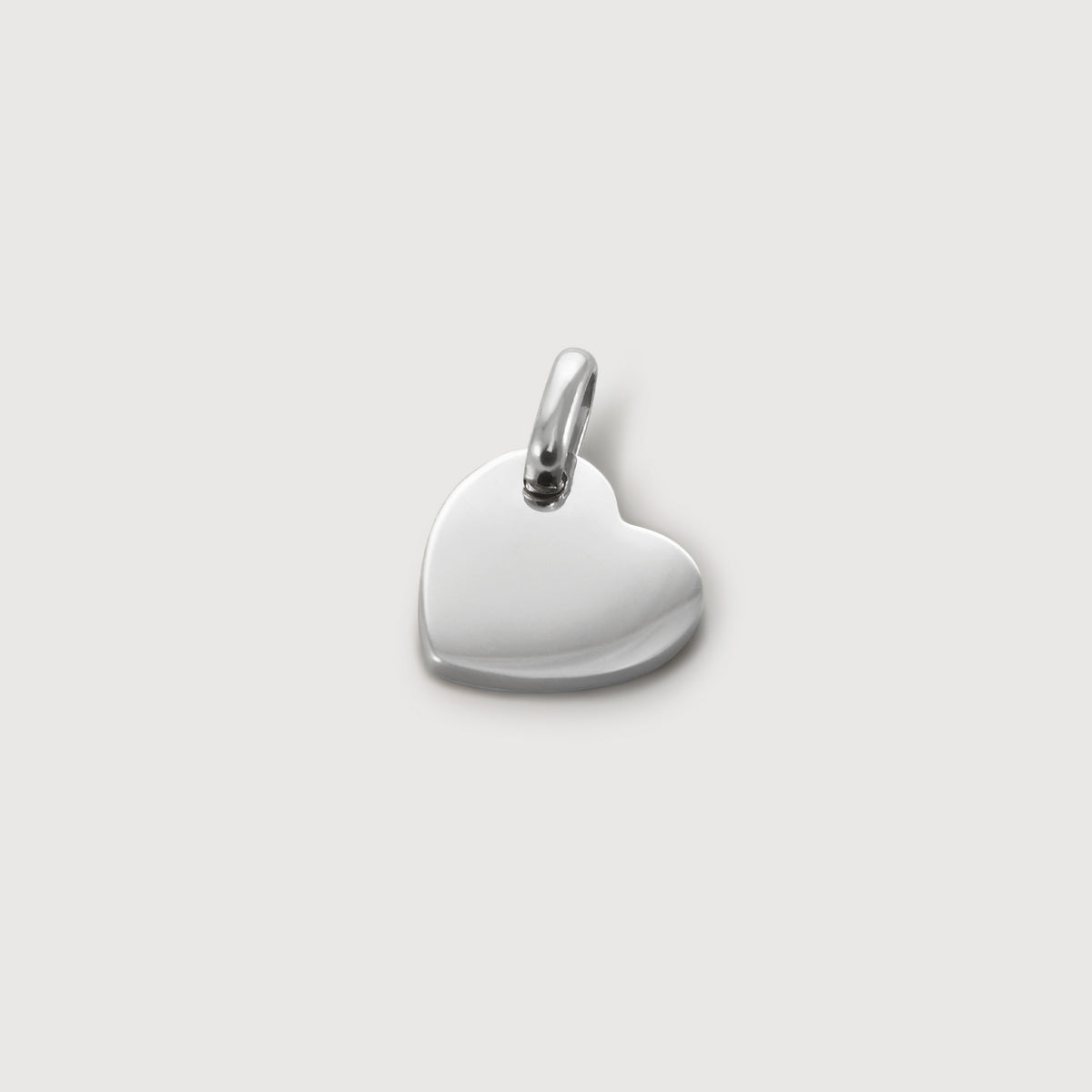 Zusatz-Gravurplättchen 10mm Herz in Silber - unbeschrifteter Herzanhänger zum Gravieren