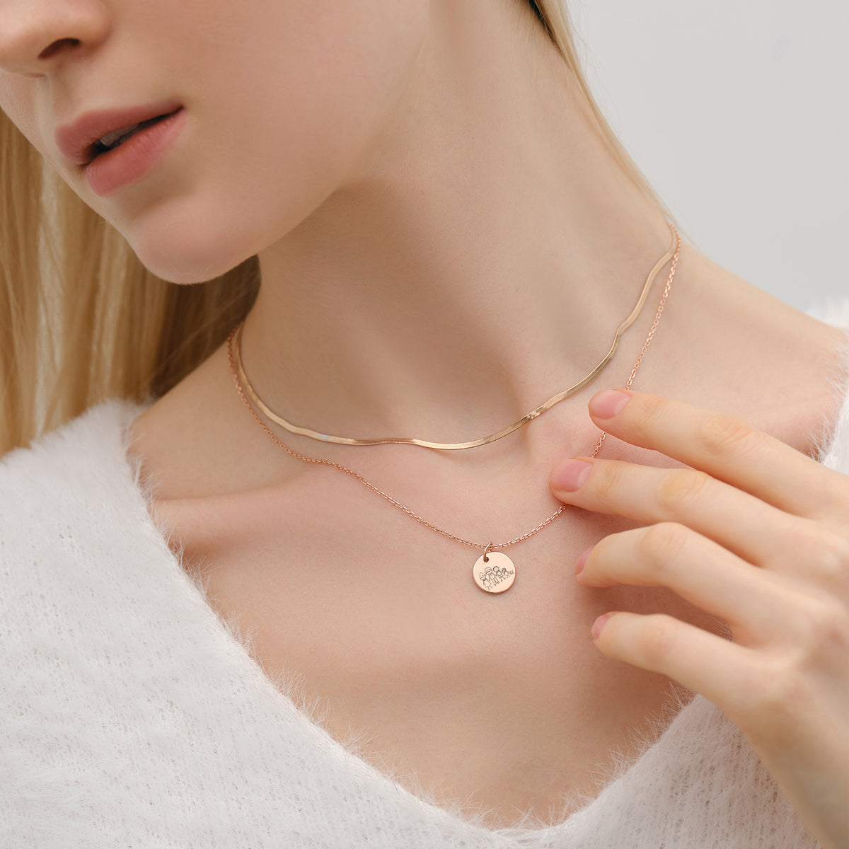 Familienkette mit Wunschgravur – Dein Design, deine Familie-15.05.2026 下架 Damen Halskette VIVIANNASCHMUCK