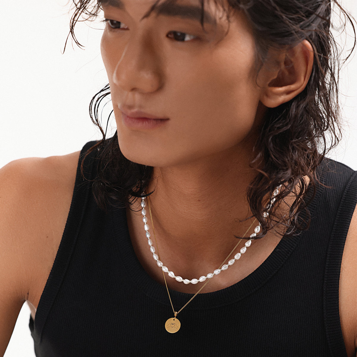 Video: Unisex Süßwasserperlen Kette - 925 Sterling Silber Herren Halskette
